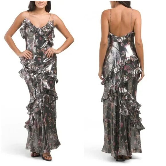 NWT LoveShackFancy Rialto Silk-Blend Maxi Dress $765 - Picture 1 of 14